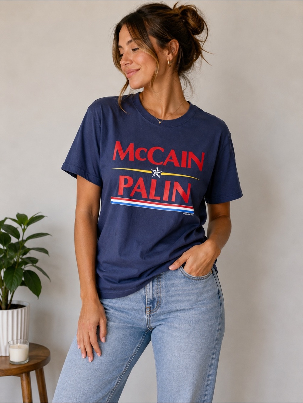 Vintage 2008 McCain Palin Presidential Campaign T-Shirt - UNISEX Large